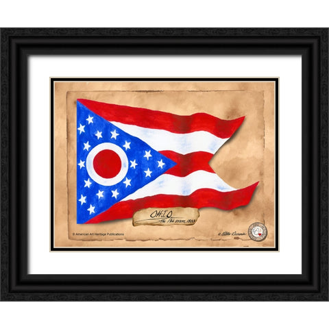 Ohio-Solo with background Black Ornate Wood Framed Art Print with Double Matting by Alexander, Natalie
