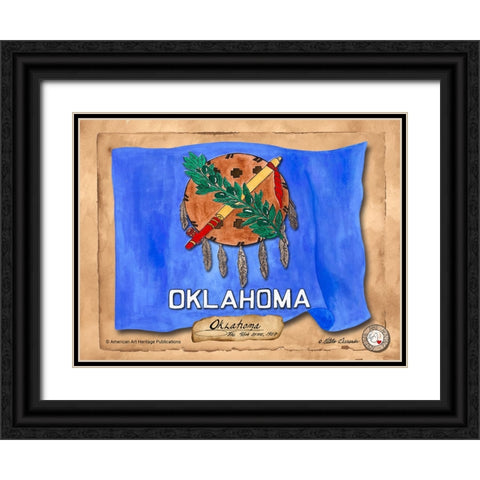 Oklahoma-Solo with background Black Ornate Wood Framed Art Print with Double Matting by Alexander, Natalie