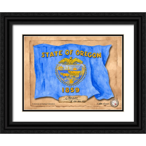 Oregon-Solo with background Black Ornate Wood Framed Art Print with Double Matting by Alexander, Natalie