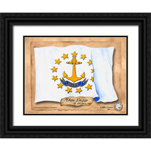 Rhode Island-Solo with background Black Ornate Wood Framed Art Print with Double Matting by Alexander, Natalie
