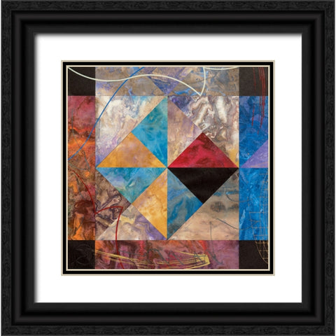 Geometry I Black Ornate Wood Framed Art Print with Double Matting by Unknown