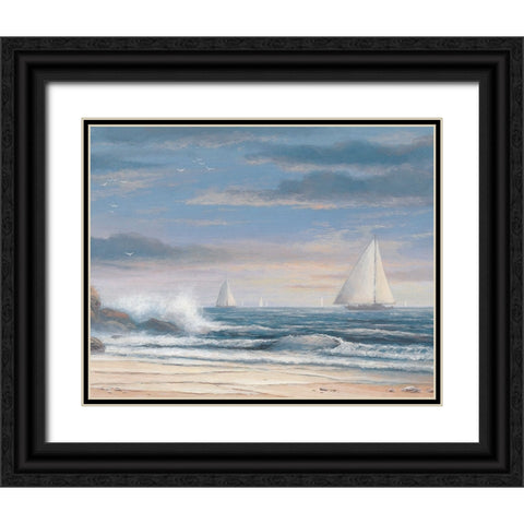 Sailing Boats Black Ornate Wood Framed Art Print with Double Matting by Unknown