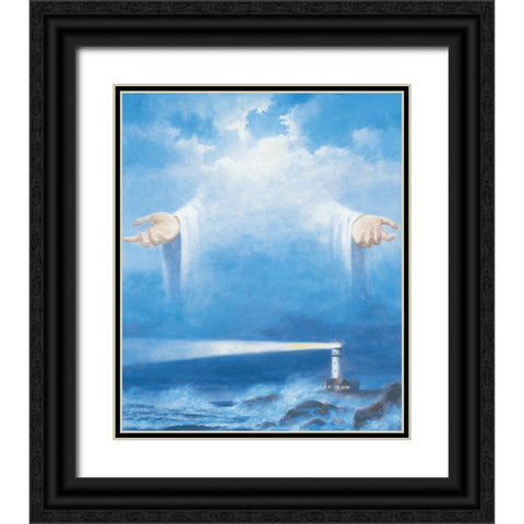 I am the Light Black Ornate Wood Framed Art Print with Double Matting by Unknown