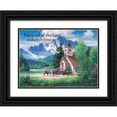 The Word of the Lord Black Ornate Wood Framed Art Print with Double Matting by Unknown