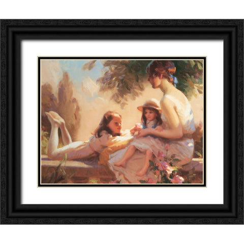 Relax And Play Black Ornate Wood Framed Art Print with Double Matting by Unknown