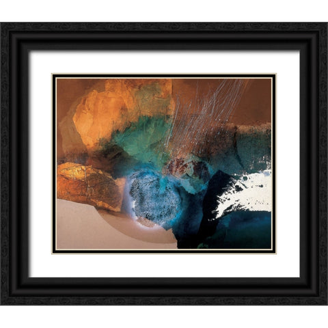 Cosmos Abstract I Black Ornate Wood Framed Art Print with Double Matting by Unknown