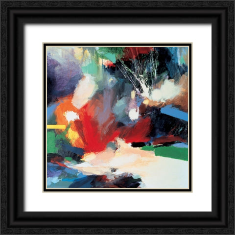 Cosmos Abstract III Black Ornate Wood Framed Art Print with Double Matting by Unknown