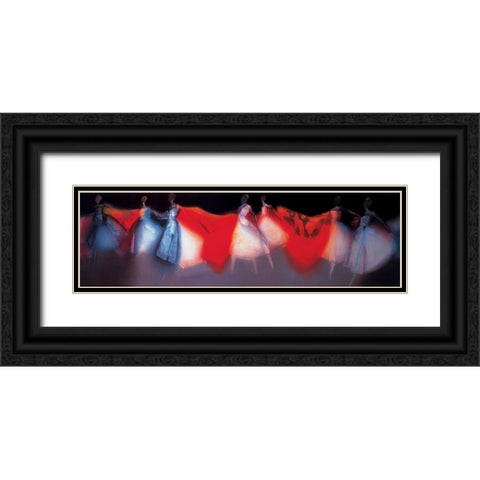 Diva Abstract Panel Black Ornate Wood Framed Art Print with Double Matting by Unknown