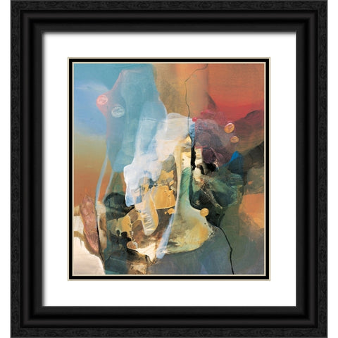 Mountain Abstract I Black Ornate Wood Framed Art Print with Double Matting by Unknown