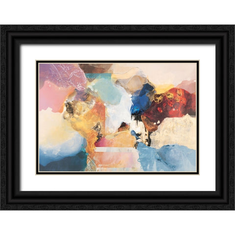 Desert Abstract II Black Ornate Wood Framed Art Print with Double Matting by Unknown