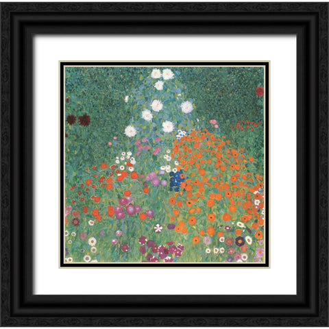 Poppy Black Ornate Wood Framed Art Print with Double Matting by Unknown