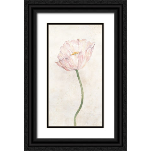 Budding Flower II Black Ornate Wood Framed Art Print with Double Matting by Unknown