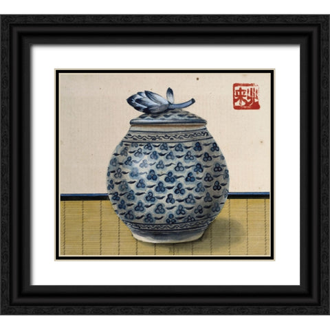 Oriental III Black Ornate Wood Framed Art Print with Double Matting by Unknown