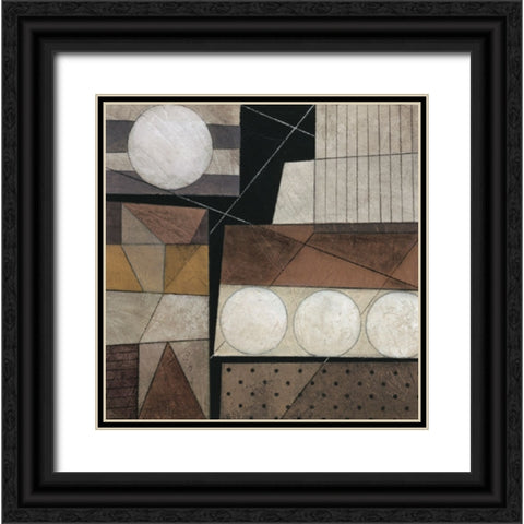 Circles II Black Ornate Wood Framed Art Print with Double Matting by Unknown