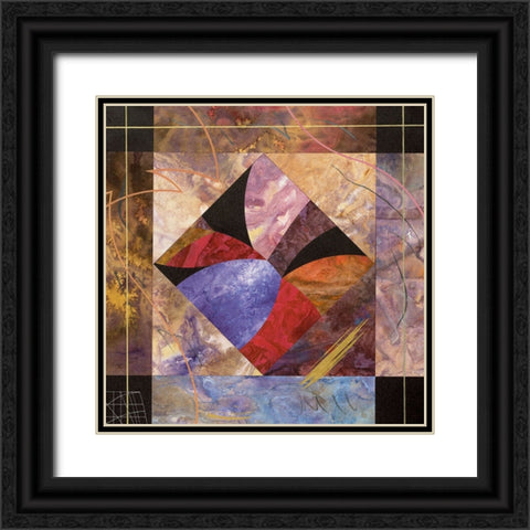 sail Abstract Black Ornate Wood Framed Art Print with Double Matting by Unknown
