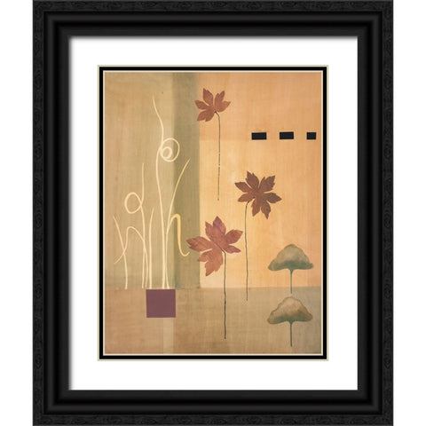 Lead Abstract I Black Ornate Wood Framed Art Print with Double Matting by Unknown