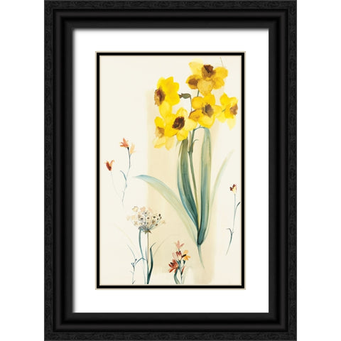 Fdaffodils Black Ornate Wood Framed Art Print with Double Matting by Unknown