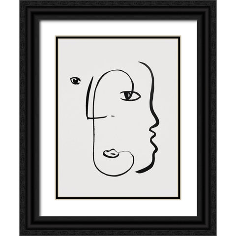 Braun Studio - Visages II Black Ornate Wood Framed Art Print with Double Matting by Braun Studio