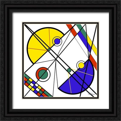 Kandinsky Style III Black Ornate Wood Framed Art Print with Double Matting by Medeiros, Celito