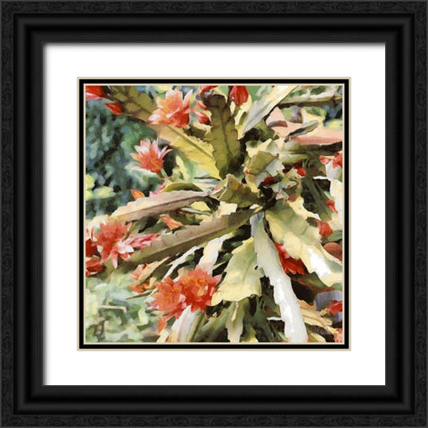 Orchids IV Black Ornate Wood Framed Art Print with Double Matting by Medeiros, Celito