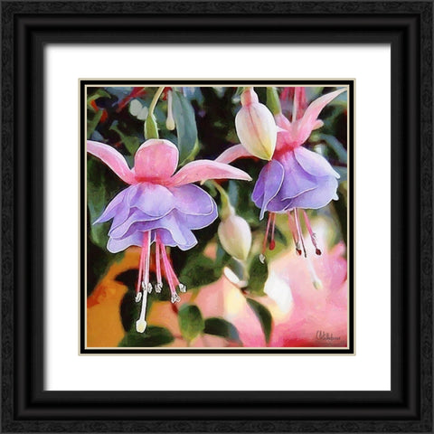 Orchids VIII Black Ornate Wood Framed Art Print with Double Matting by Medeiros, Celito