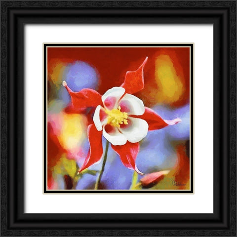 Orchids IX Black Ornate Wood Framed Art Print with Double Matting by Medeiros, Celito