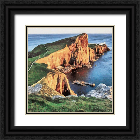 Red Cliffs Black Ornate Wood Framed Art Print with Double Matting by Medeiros, Celito