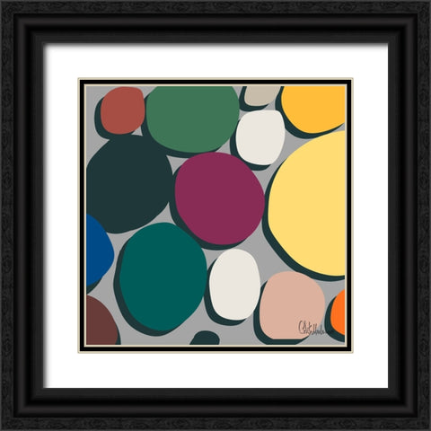 A Game with Abstract Shapes VI Black Ornate Wood Framed Art Print with Double Matting by Medeiros, Celito