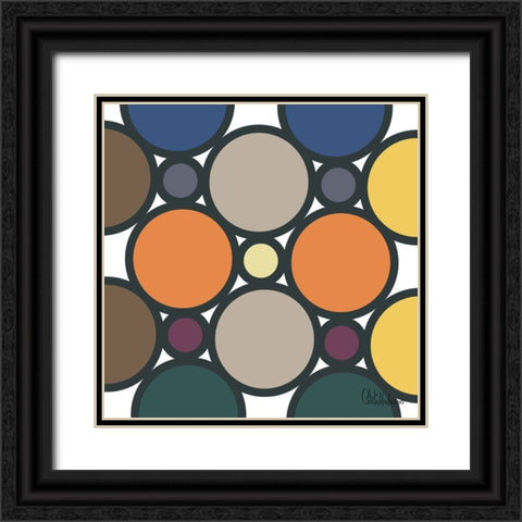 A Game with Abstract Shapes VIII Black Ornate Wood Framed Art Print with Double Matting by Medeiros, Celito
