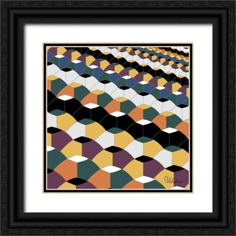 A Game with Abstract Shapes XIV Black Ornate Wood Framed Art Print with Double Matting by Medeiros, Celito