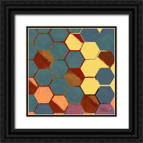 A Game with Abstract Shapes XIX Black Ornate Wood Framed Art Print with Double Matting by Medeiros, Celito