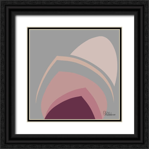 A Game with Abstract Shapes XXVII Black Ornate Wood Framed Art Print with Double Matting by Medeiros, Celito