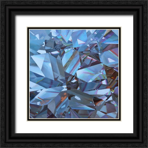 Frozen Crystals Black Ornate Wood Framed Art Print with Double Matting by Rogozina, Svetlana