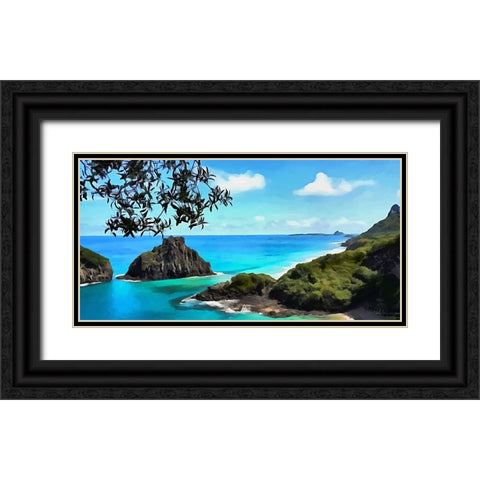 Tropical Coast III Black Ornate Wood Framed Art Print with Double Matting by Medeiros, Celito