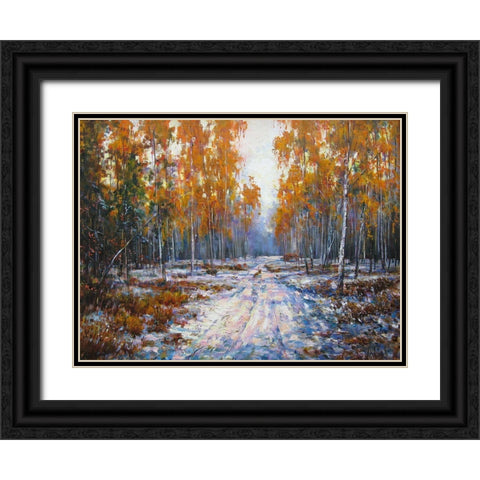Warm Autumn Black Ornate Wood Framed Art Print with Double Matting by Cernov, Ivan