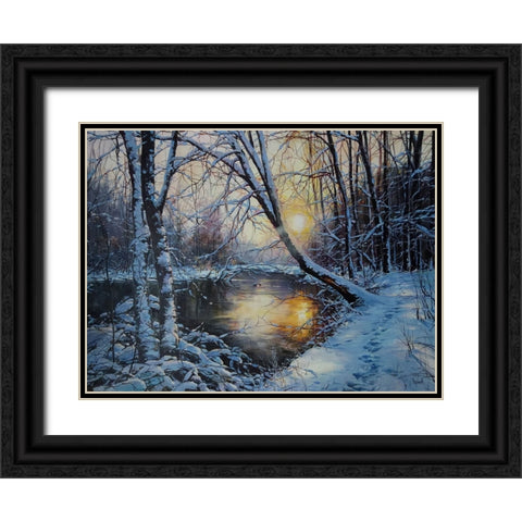 Where February meets the Spring II Black Ornate Wood Framed Art Print with Double Matting by Cernov, Ivan