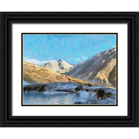 Northern Mountains IV Black Ornate Wood Framed Art Print with Double Matting by Medeiros, Celito