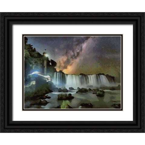 Milky Way I Black Ornate Wood Framed Art Print with Double Matting by Medeiros, Celito