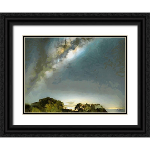 Milky Way IV Black Ornate Wood Framed Art Print with Double Matting by Medeiros, Celito