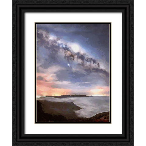 Milky Way V Black Ornate Wood Framed Art Print with Double Matting by Medeiros, Celito