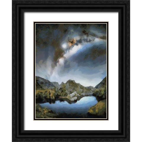 Milky Way VI Black Ornate Wood Framed Art Print with Double Matting by Medeiros, Celito