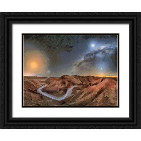 Milky Way X Black Ornate Wood Framed Art Print with Double Matting by Medeiros, Celito
