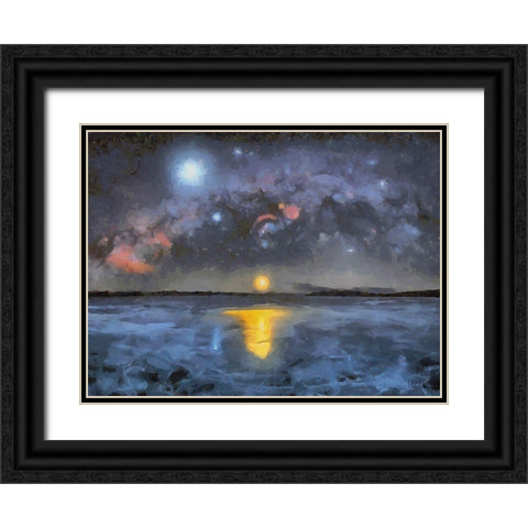Milky Way XII Black Ornate Wood Framed Art Print with Double Matting by Medeiros, Celito