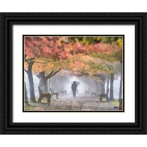 A foggy Day Black Ornate Wood Framed Art Print with Double Matting by Medeiros, Celito