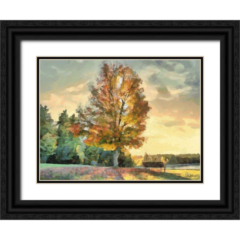 Magic Tree Black Ornate Wood Framed Art Print with Double Matting by Medeiros, Celito