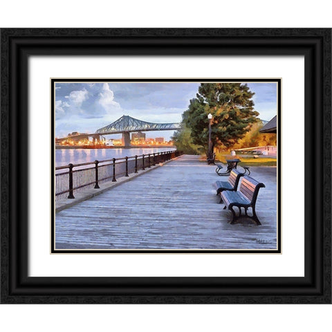 Memories of Vancouver VI Black Ornate Wood Framed Art Print with Double Matting by Medeiros, Celito