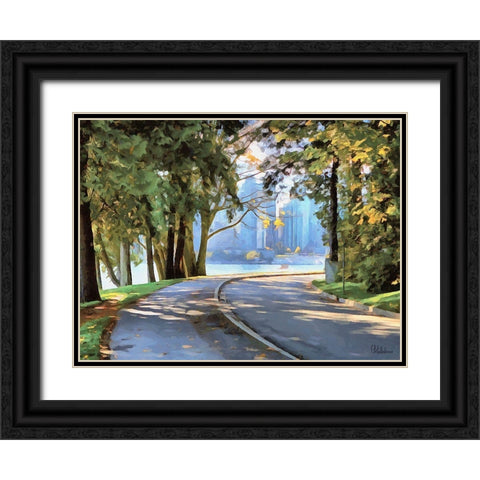 Memories of Vancouver VIII Black Ornate Wood Framed Art Print with Double Matting by Medeiros, Celito