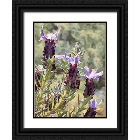 Purple Flower II Black Ornate Wood Framed Art Print with Double Matting by Medeiros, Celito
