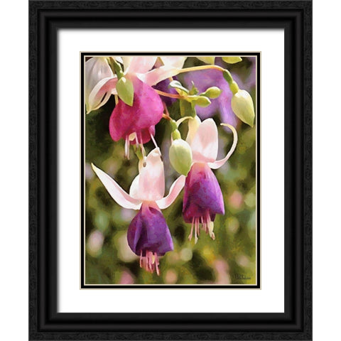 Orchids XXIII Black Ornate Wood Framed Art Print with Double Matting by Medeiros, Celito