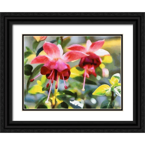 Orchids XXXIV Black Ornate Wood Framed Art Print with Double Matting by Medeiros, Celito